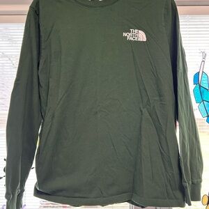 men’s green North Fave long sleeve shirt size L